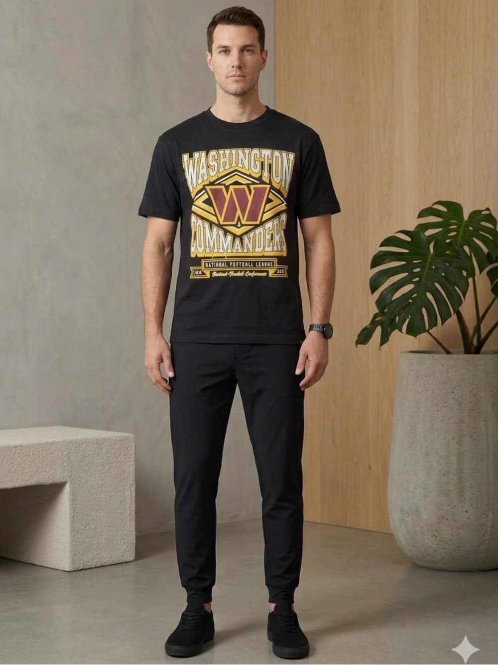 47 brand black Washington commanders tee shirt unisex mens NFL new SM